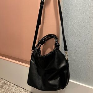Classic Black Women's Shoulder Bag - Soft Faux Leather